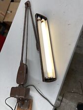 Vintage DAZOR 2134 Floating Drafting Desk Clamp on Light / Lamp ~Brown picture