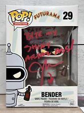 FUNKO POP BENDER #29 FUTURAMA SIGNED BY JOHN DIMAGGIO RARE HTF GRAIL W/ COA 2 picture