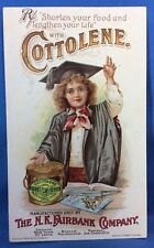 1896 Antique Original FAIRBANK Co COTTOLENE Victorian Advertising Trade Card picture