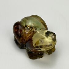Vintage Lucite Frog Abalone Shell Figurine RD Artist Signed 2.5
