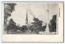 1906 Soldiers Monument First Congregational Church Kenosha Wisconsin WI Postcard picture