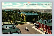 Athens GA-Georgia, Scenic View of Campus, Antique Souvenir Vintage Postcard picture