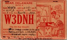 1933 QSL Ham Radio Calling Card Postcard W3DNH Bear, Delaware picture