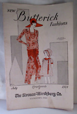 Vtg 1928 BUTTERICK FASHIONS Advertising STROUSS HIRSHBERG YOUNGSTOWN OH BROCHURE picture