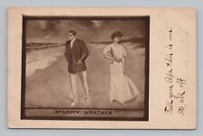 Postcard Stormy Weather c1909 Interesting Message picture