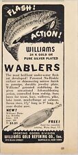1949 Print Ad Williams 24 K Gold & Silver Wablers Fishing Lures Buffalo,New York picture