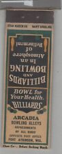 Matchbook Cover 1930s Star Match Co Billiards & Bowling Fort Atkinson, WI picture