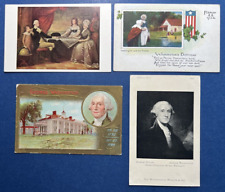 Mixture 4 Washington Antique Patriotic Postcards. Paintings Style. Mom, Family picture