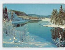 Postcard Beautiful Lake Winter Scene picture