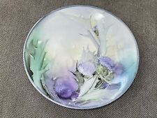 Antique R Delinieres & Co. Limoges Porcelain Plate w/ Purple Flowers Decoration picture