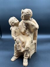 Vintage Dave Grossman Clay Statues Figure Doctor & Child 1974 picture