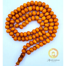 Old German Natural Baltic Amber Vintage Islamic Prayer beads 13*10mm picture