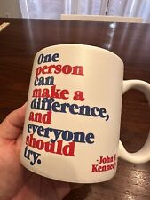 JFK Quotable Quote Coffee Mug Cup - One Person Can Make A Difference... picture