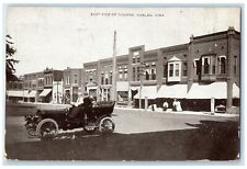 1909 East Side Of Square Shops And Car Scene Harlan Iowa IA Unposted Postcard picture