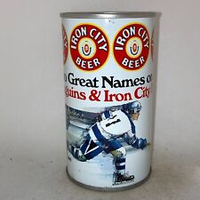 Iron City Pittsburgh Penguins Hocket beer can, bottom-opened picture