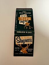 Vintage 1950s Stag Motel Matchbook Cover Beaver Utah picture