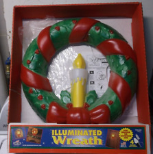 Vintage Empire Illuminated Wreath Blow Mold in Original Box Christmas Holiday picture
