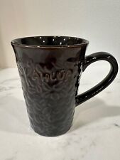 Vtg Kahlua Coffee Mug Embossed Roasted Coffee Beans Design Pattern Latte Brown picture