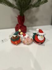 3 Adorable Featherly friends birds christmas Ornaments 2023 picture