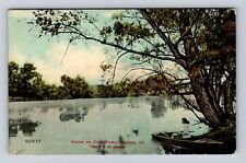 Aurora IL-Illinois, Scene On Fox River, Antique, Vintage Souvenir Postcard picture