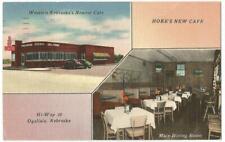 Ogallala Nebraska NE Hoke's New Cafe Restaurant on U.S.30 Lincoln Highway 1940's picture