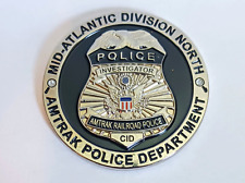 AMTRAK Railroad Police CID Detective Challenge Coin - FREE US Tracked Shipping picture