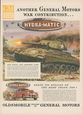 1945 Oldsmobile WWII M 24 Tank 75 MM Cannon Hydra Matic Vintage Print Ad L21 picture