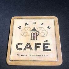 Vintage Paris Café Coaster with Cork Back picture