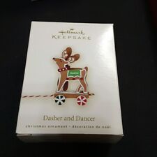 2009 Hallmark Keepsake Ornament Dasher And Dancer Santa's Sleigh Collection picture