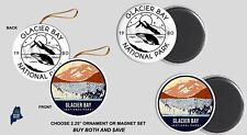 GLACIER BAY NATIONAL PARK - Ornament / Magnet Set AK Collectible Vacation Alaska picture