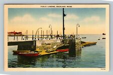 Rockland ME, Public Landing, Maine c1943 Vintage Postcard picture