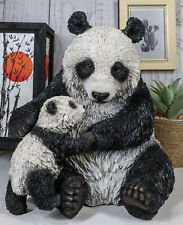 Large Lifelike Adorable China Giant Panda Bear Mother With Cub Baby Statue picture