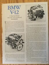 BMW46 Engine Article BMW V-12 October 1979 2 pages picture