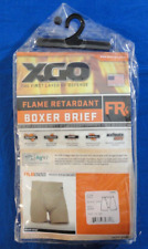 NEW 1F13X XGO TAN FIRST LAYER OF DEFENSE FLAME RETARDANT MEN'S BOXER BRIEF SMALL picture