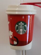 2011 Starbucks Red Mini Mug holiday Christmas Ceramic Ornament NEW picture