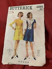 Butterick 4293 Vintage Dress Pattern Size 14 Bust 34 picture