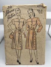 1940s Advance Sewing Pattern 4206 Womens Dress Size 20 38 picture