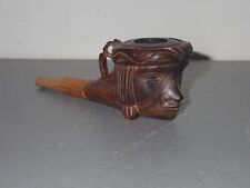 Vintage Handcarved African Style Tobacco Pipe, Woman picture
