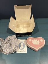 NEW Wedgwood Pink Jasperware Heart Shaped Dresser Box picture