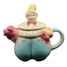 VTG Shawnee Tom The Piper's Son Ceramic Tea Pot #44 Painted Colorful Pig Corn picture