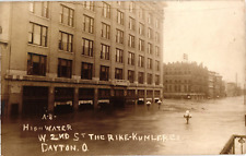 High Water, W 2nd Str. Rike-Kumler Co. 1913 Flood Dayton OH RPPC Photo Postcard picture