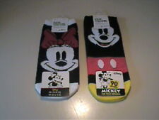 TWO PAIRS OF NWT MICKEY MOUSE & MINNIE MOUSE SHORT LADY'S SOCKS picture