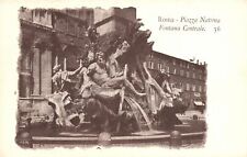 Vintage Postcard Roma Piazza Navona Fontana Centrale Rome Italy picture