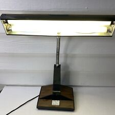 Underwriters Laboratories Large desk Lamp Tested and Works MCM Retro Brown Black picture