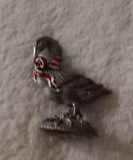 Vintage Pewter Goose Figurine Statue Figure 2 Inch Tall picture