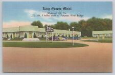 King George Motel Chestnut Hill Virginia VA Vintage Linen Postcard picture