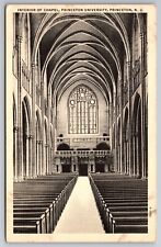 Interior Of Chapel Princeton University Princeton NJ C1915 Postcard H19 picture