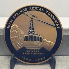 1963-1983 RARE 20th Anniversary Palm Springs Aerial Tramway Medallion Medal 3.5