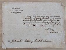 ANTIQUE Cuban Cuba Letter 1874 Slave AFRICAN DEATH CERTIFICATE DOCUMENT picture
