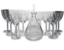 Lalique Phalsbourg Crystal Stemware Set: Decanter & (7) 7”  Wine Stems picture